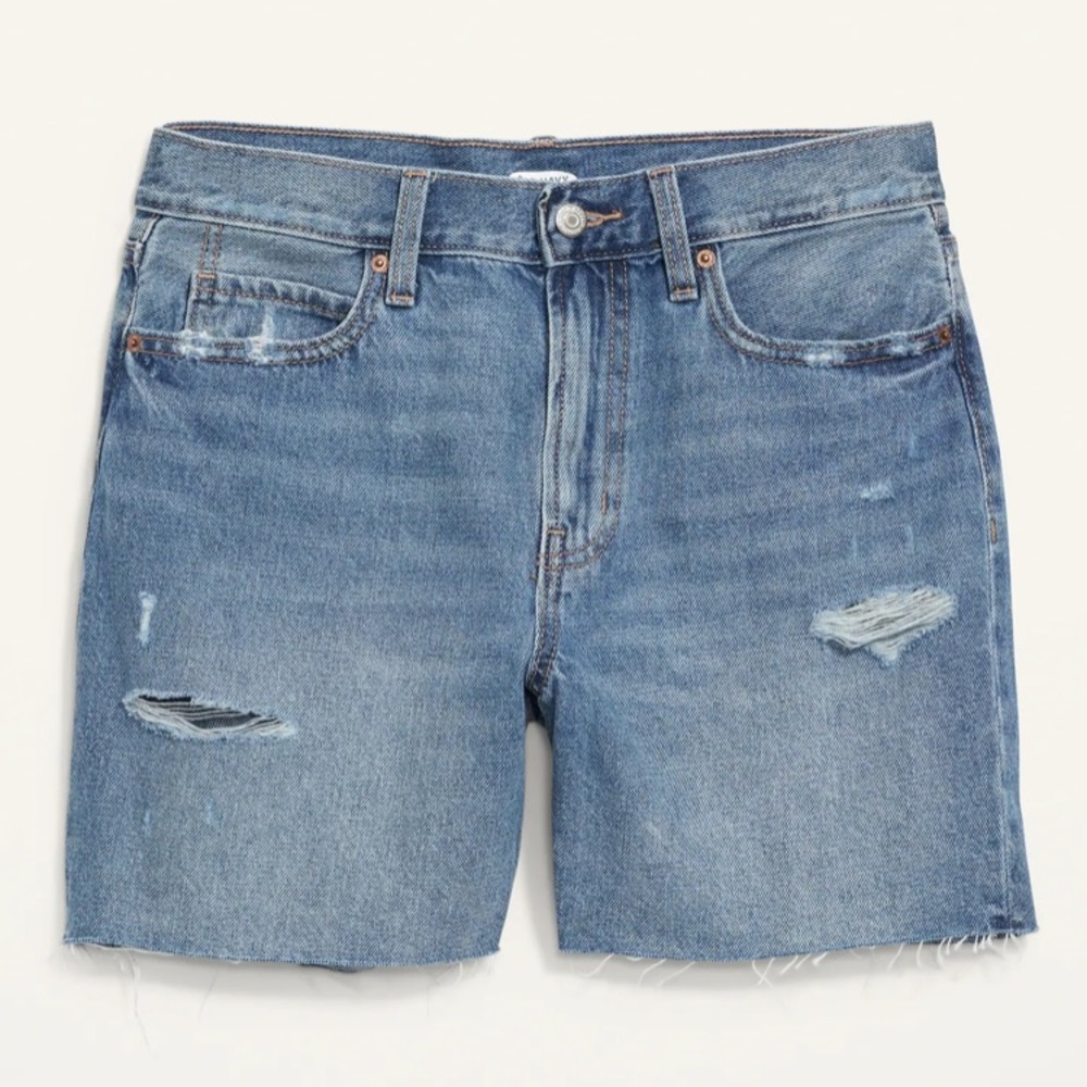 Old Navy slouchy straight 5 inch inseam denim shorts